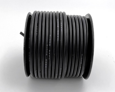 14AWG 2,07 мм² Медный провод в силиконовой изоляции (черный, UL3135) LFW-14B